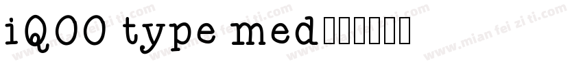 iQOO type med字体转换